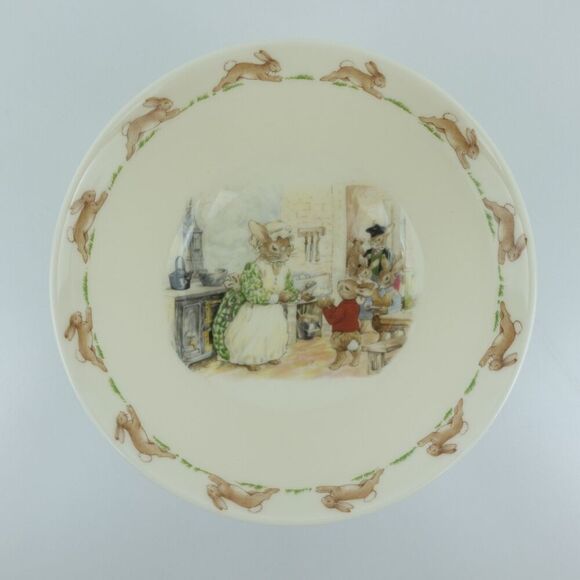 Royal Doulton Bunnykins English Fine Bone China Plate, Bowl & Cup Set 1988 - Picture 15 of 16